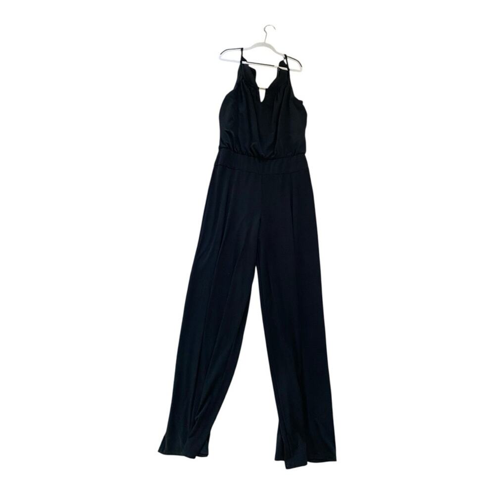 WHBM White House Black Market Sleeveless Stretch Jumpsuit medium wide leg
